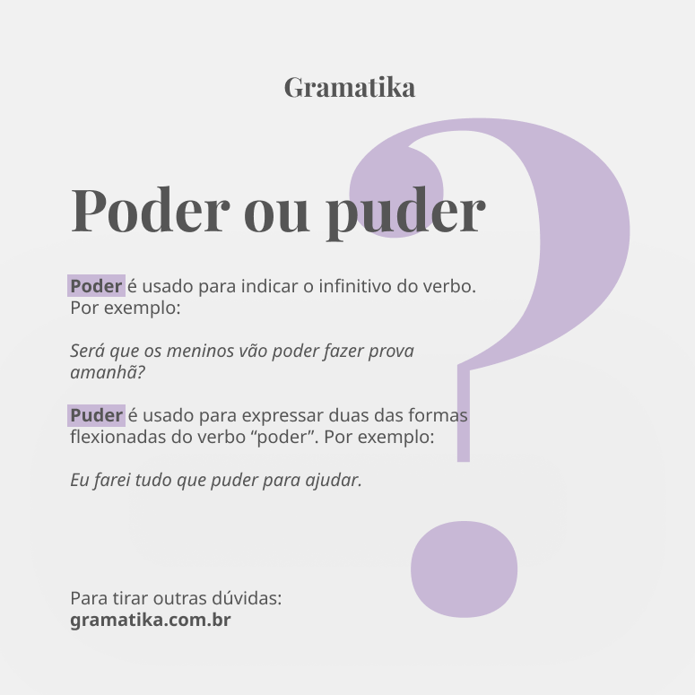 Língua à Portuguesa: Poderem ou puderem?